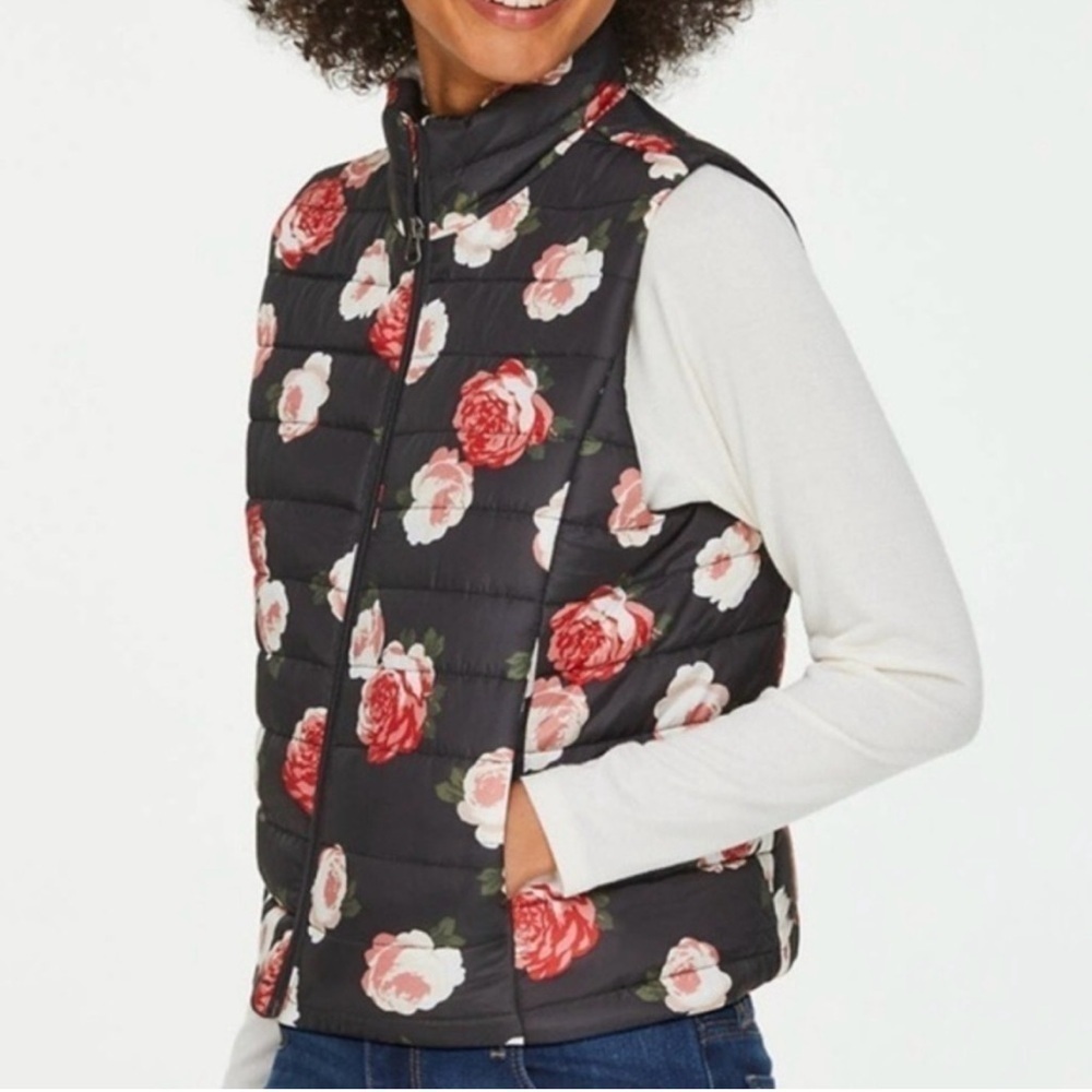 Loft floral vest size XS NWT